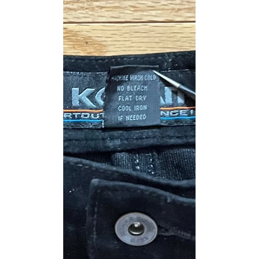 Koman Sportoutwear Mens Black Faux Suede Carpenter Pants Double Knee 36x32